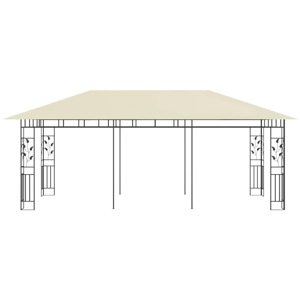 vidaXL Gazebo with Mosquito Net 19.7'x9.8'x9' Cream