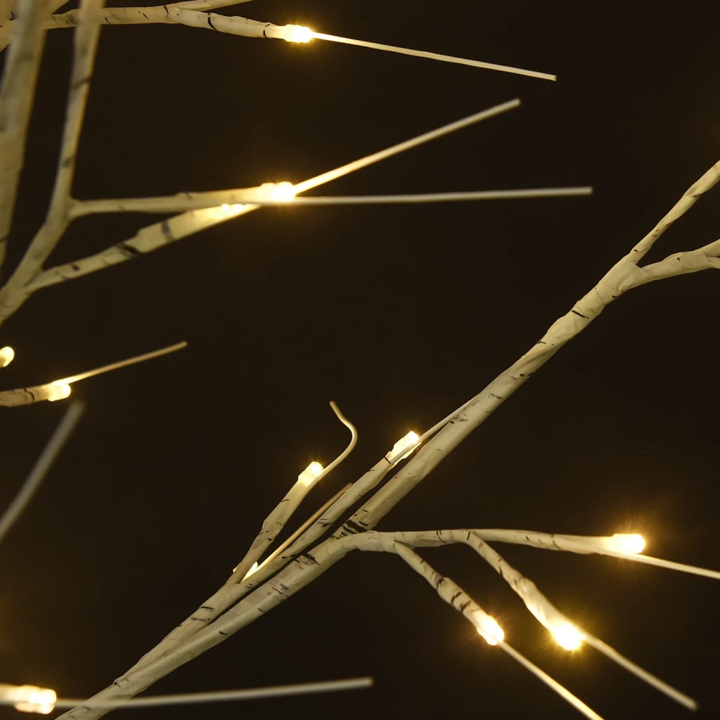 vidaXL Christmas Tree 156 LEDs 5 ft Warm White Willow Indoor Outdoor