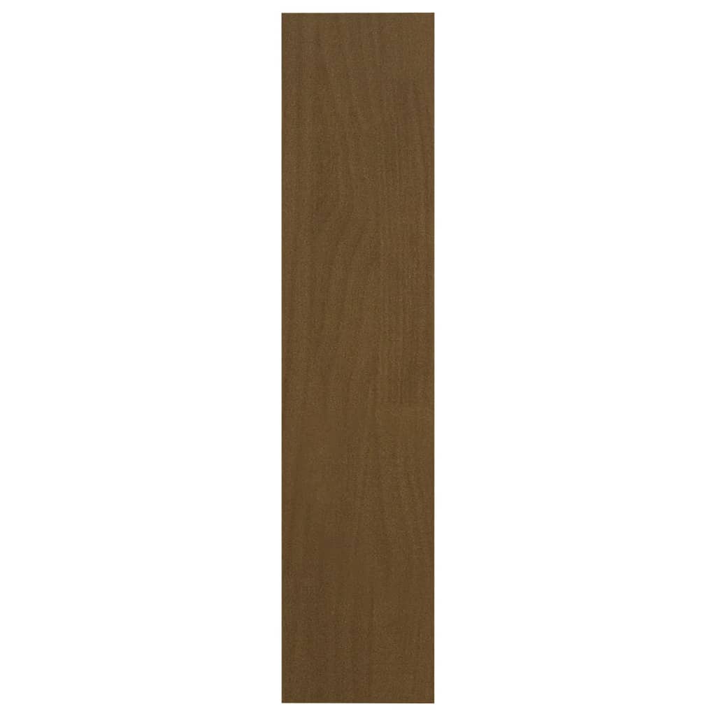 vidaXL Book Cabinet/Room Divider Honey Brown 39.4"x11.8"x53.3" Solid Wood Pine