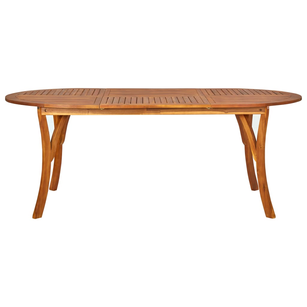 vidaXL Patio Table 79.1"x39.4"x29.5" Solid Acacia Wood