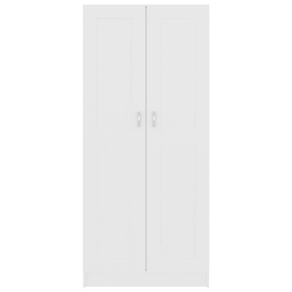 vidaXL Book Cabinet White 32.5"x12"x73" Engineered Wood