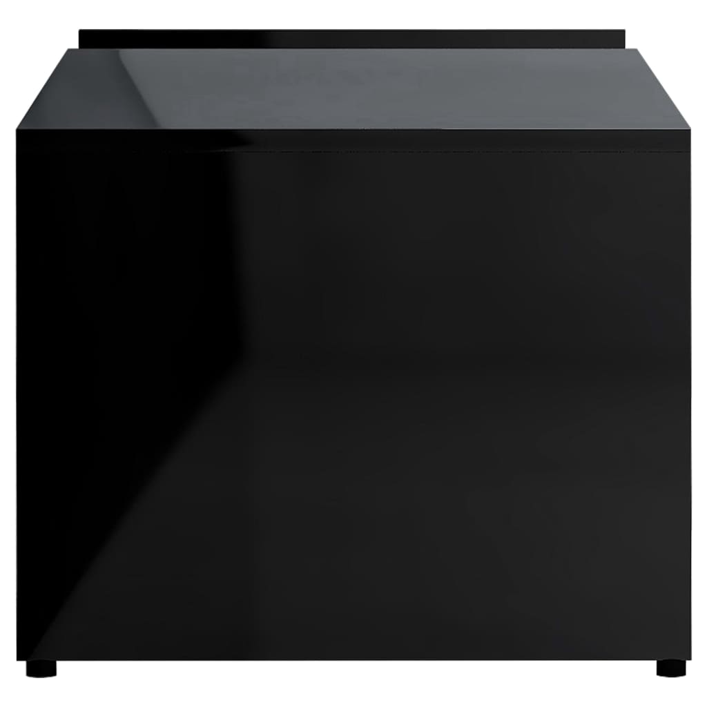 vidaXL Coffee Table High Gloss Black 35.4"x17.7"x13.8" Chipboard