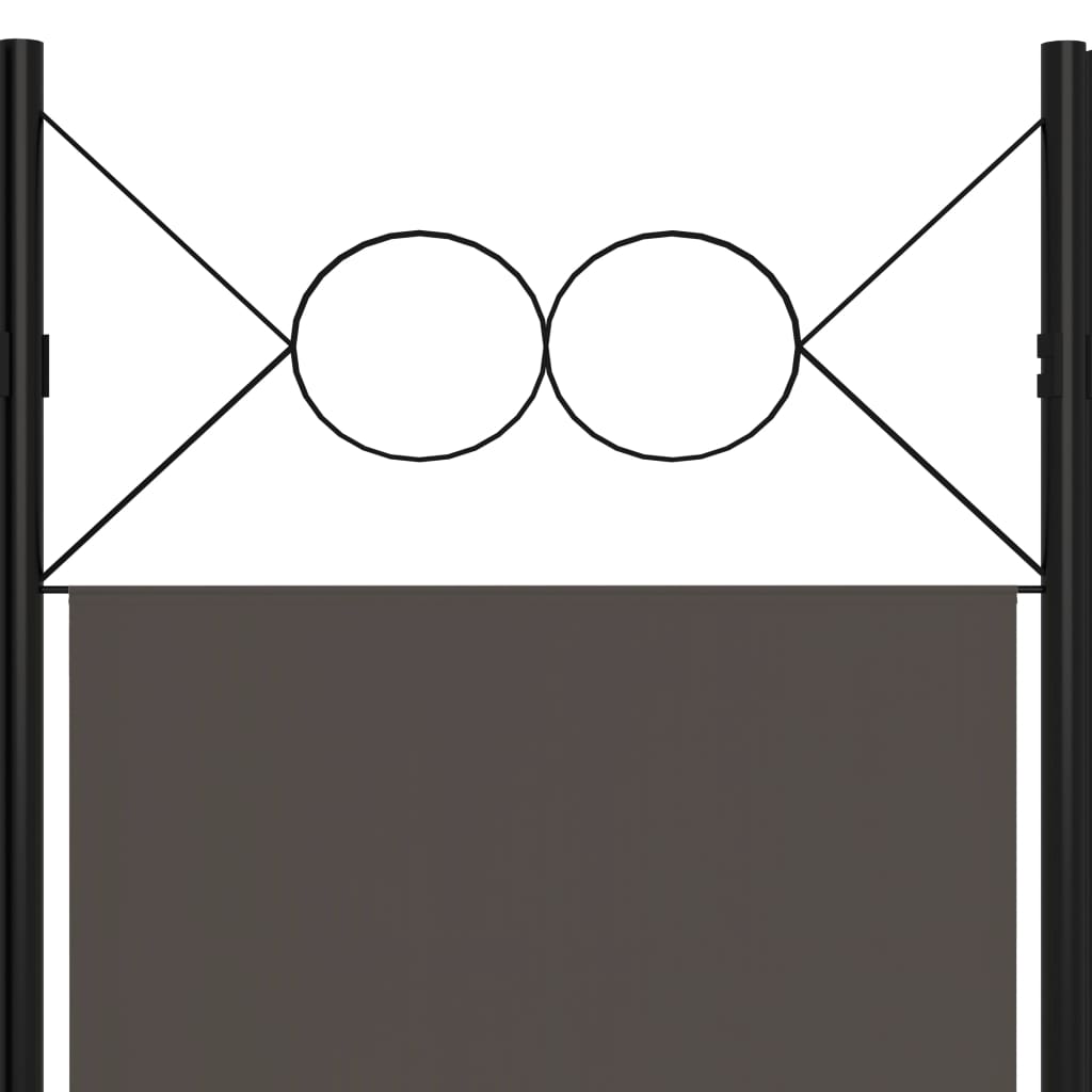 vidaXL 3-Panel Room Divider Anthracite 47.2"x70.9"