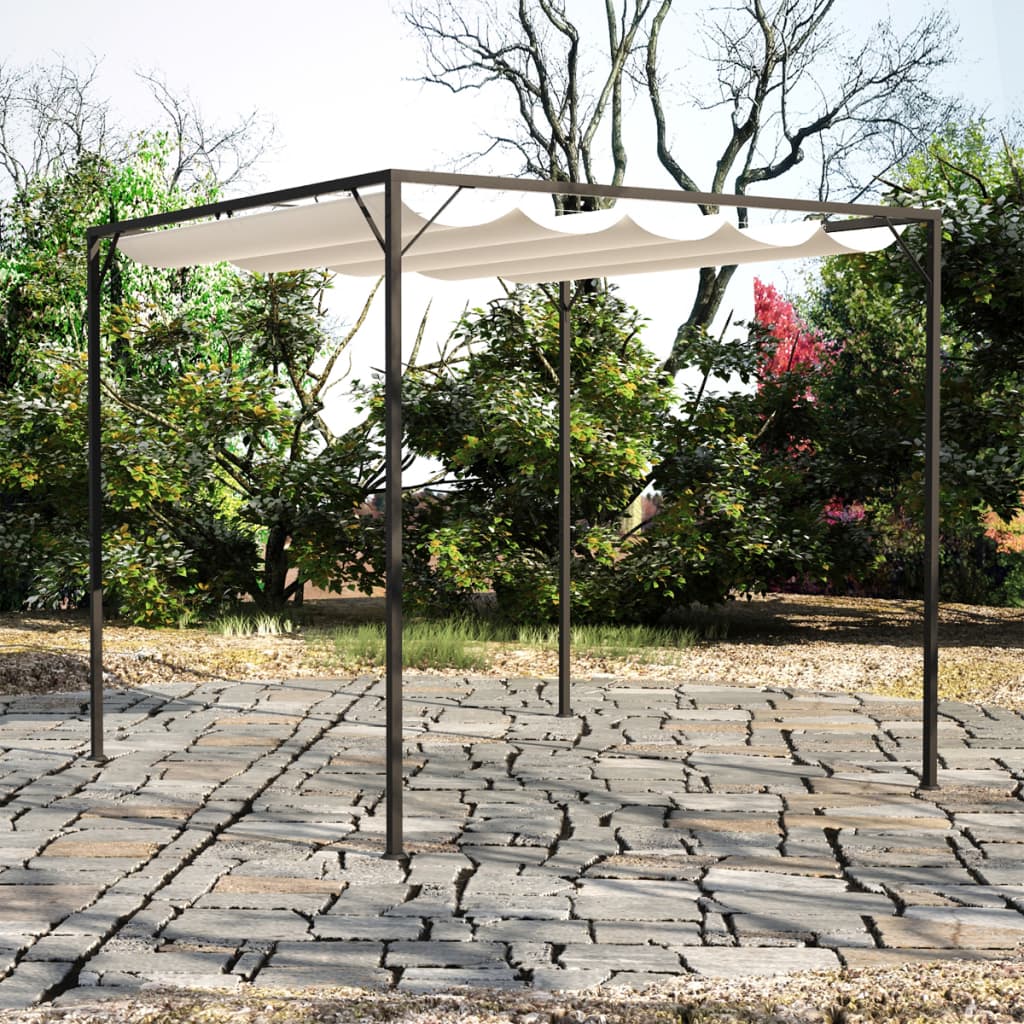 vidaXL Garden Gazebo with Retractable Roof Canopy