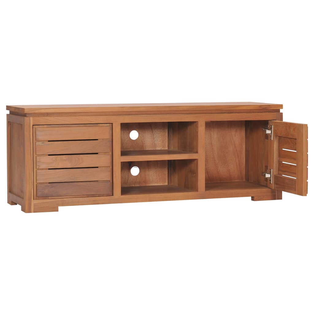 vidaXL TV Stand 43.3"x11.8"x15.7" Solid Wood Teak