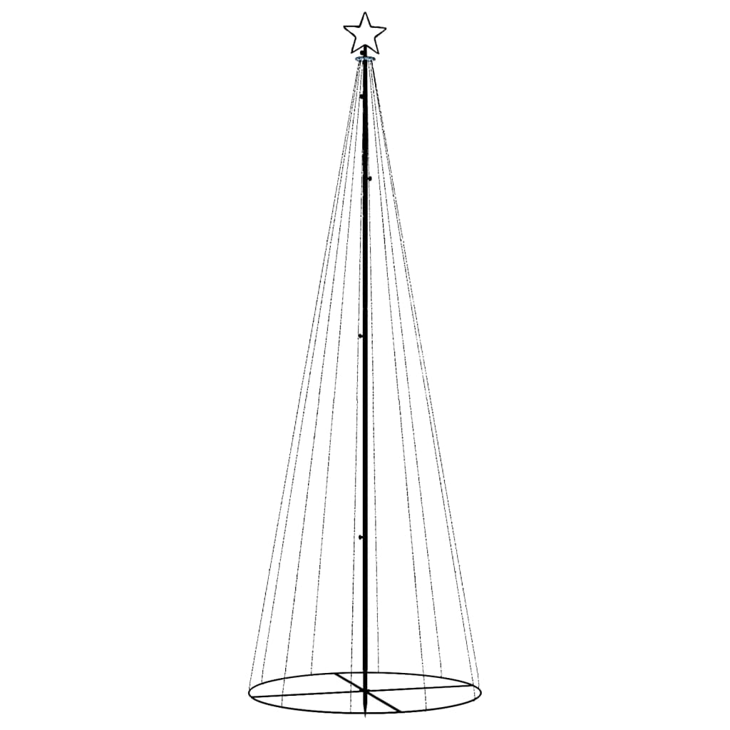 vidaXL Christmas Cone Tree Cold White 310 LEDs 3x10 ft