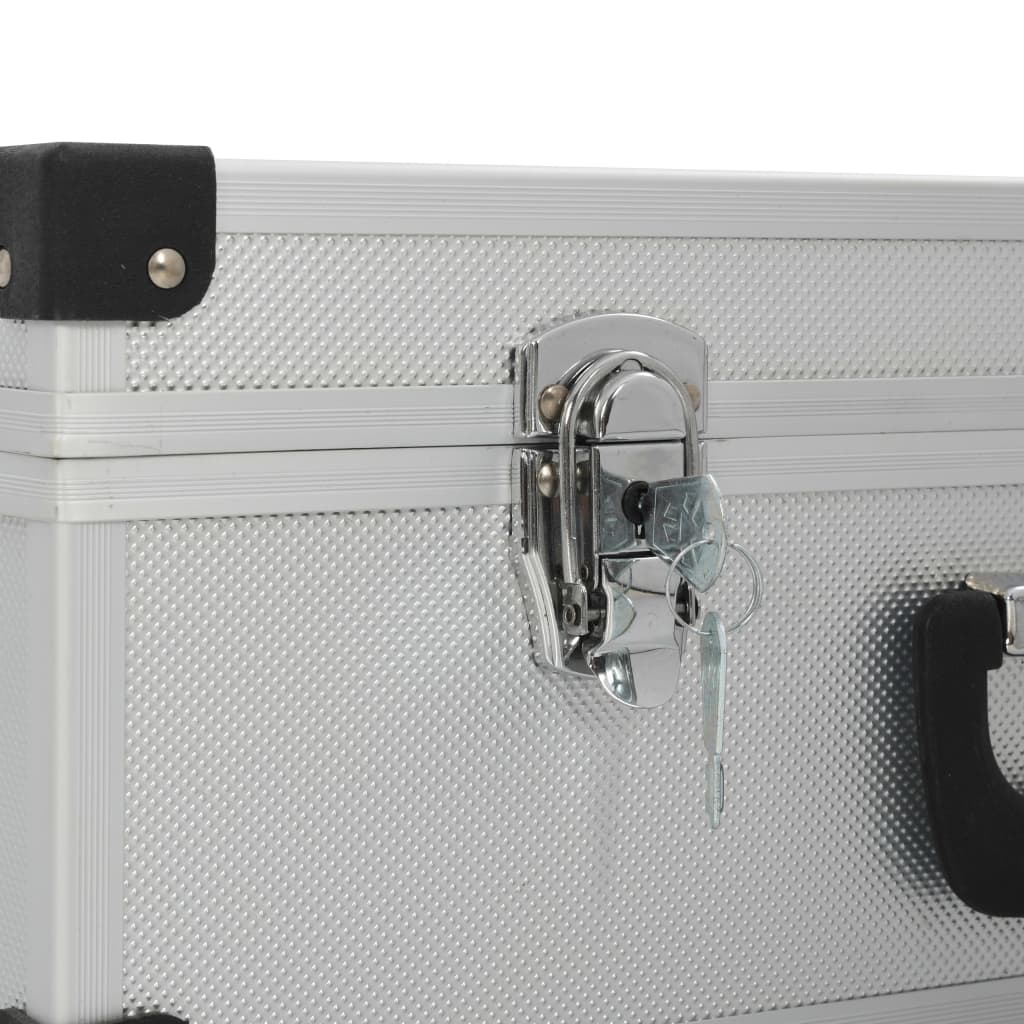 vidaXL Tool Suitcase 18.1"x13"x6.3" Silver Aluminum