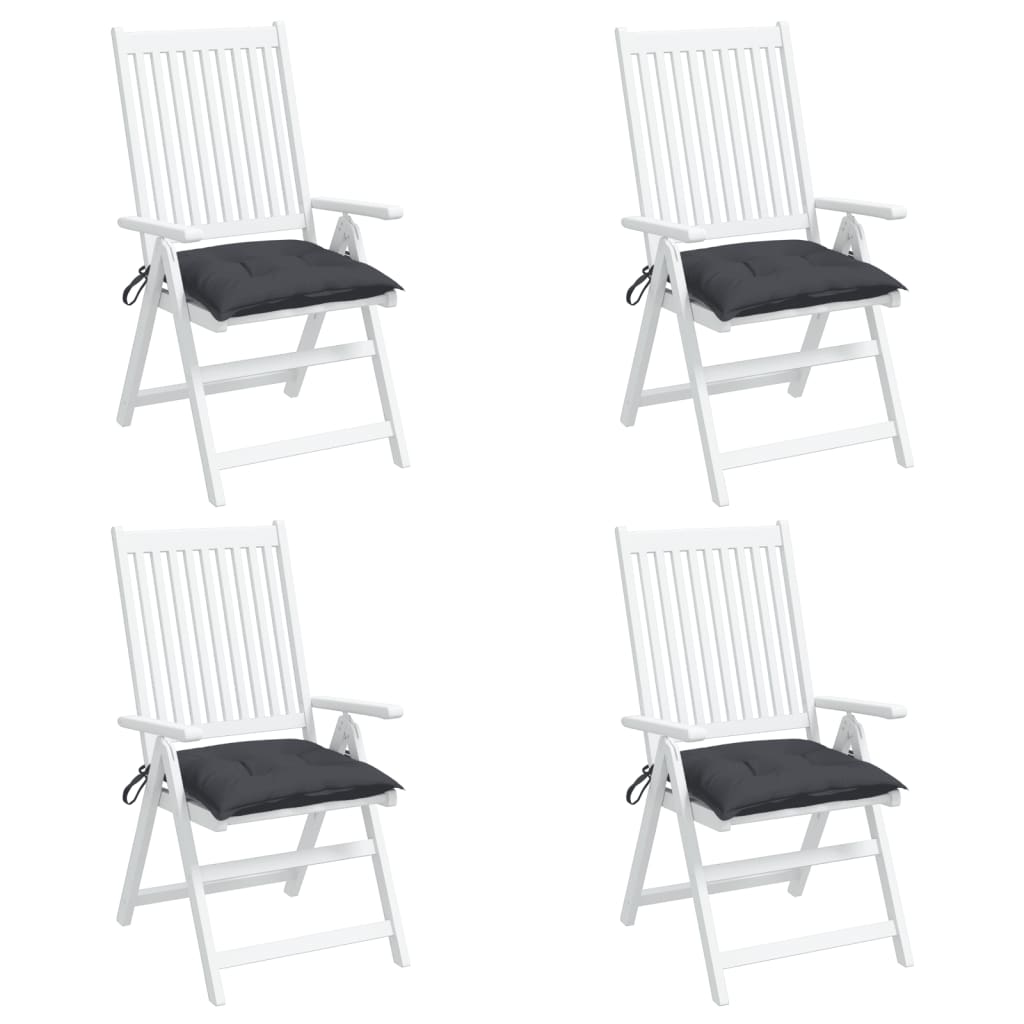 vidaXL Chair Cushions 4 pcs Anthracite 15.7"x15.7"x2.8" Oxford Fabric