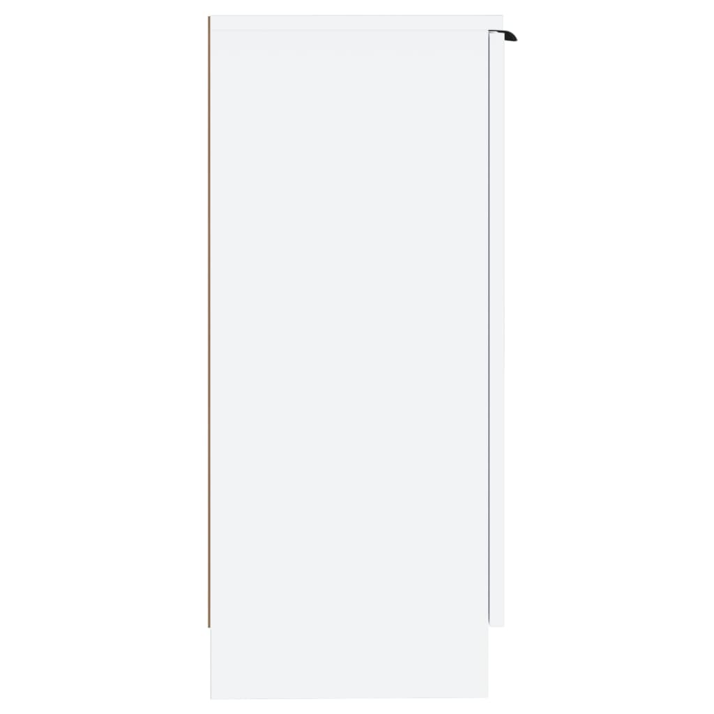 vidaXL Sideboards 2 pcs White 11.8"x11.8"x27.6" Engineered Wood