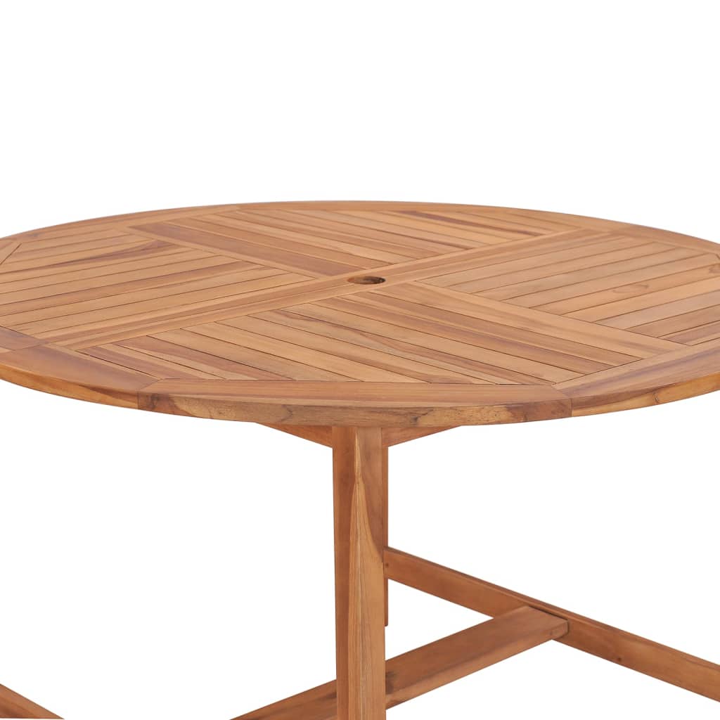 vidaXL Patio Dining Table Ø43.3"x29.5" Solid Wood Teak