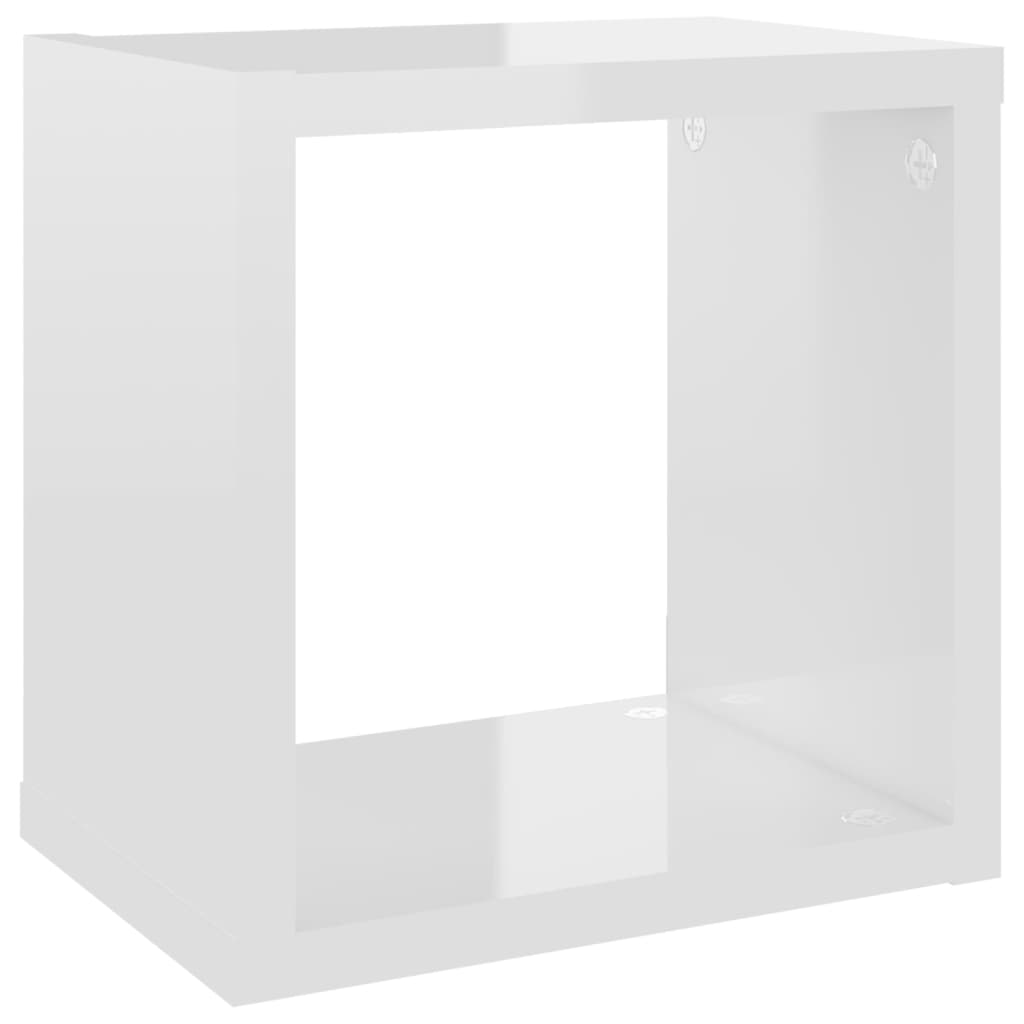 vidaXL Wall Cube Shelves 6 pcs High Gloss White 8.7"x5.9"x8.7"
