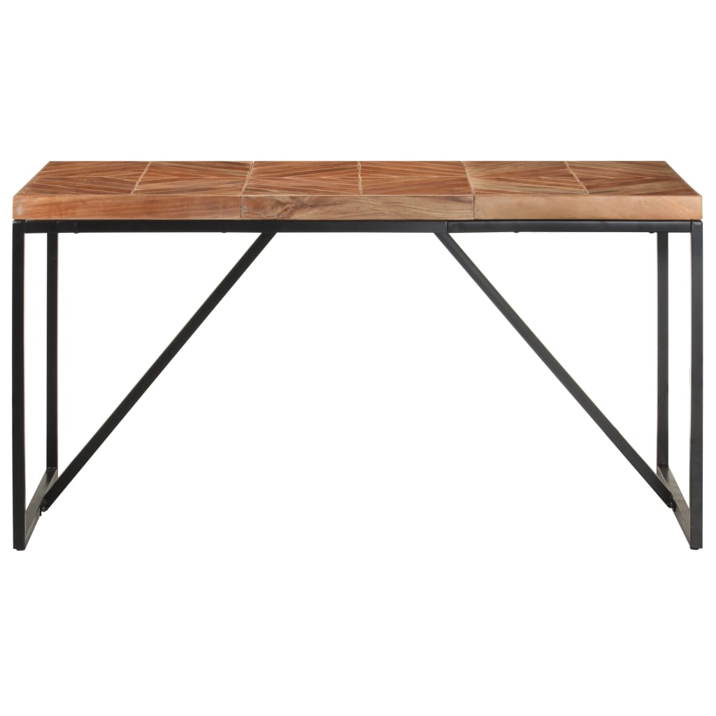 vidaXL Dining Table 55.1"x27.6"x29.9" Solid Acacia and Mango Wood