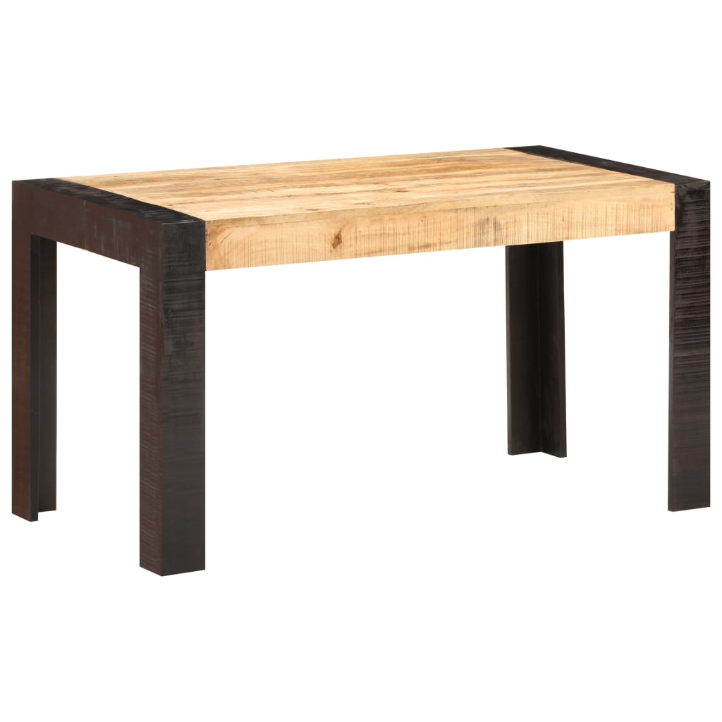 vidaXL Dining Table 55.1"x27.6"x29.9" Solid Rough Mango Wood