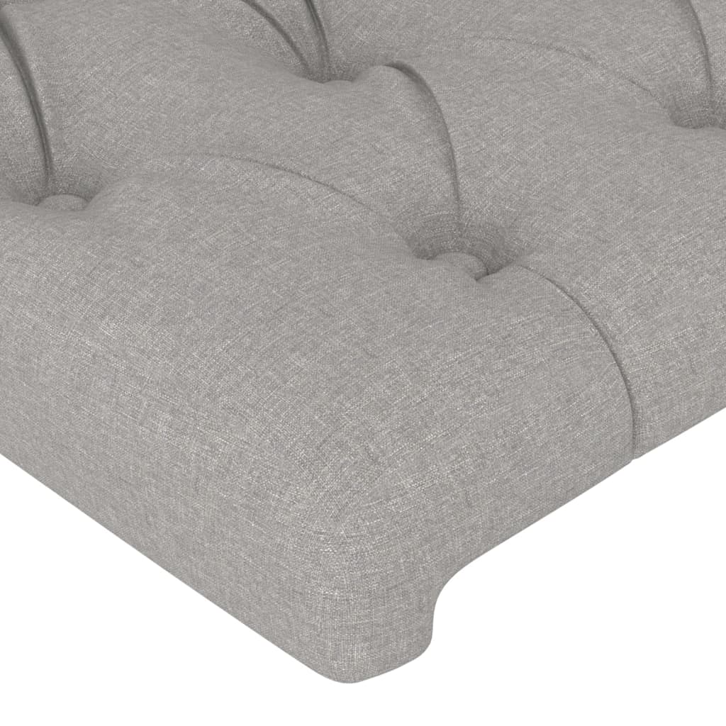 vidaXL Headboard with Ears Light Gray 64.2"x9.1"x46.5"/50.4" Fabric