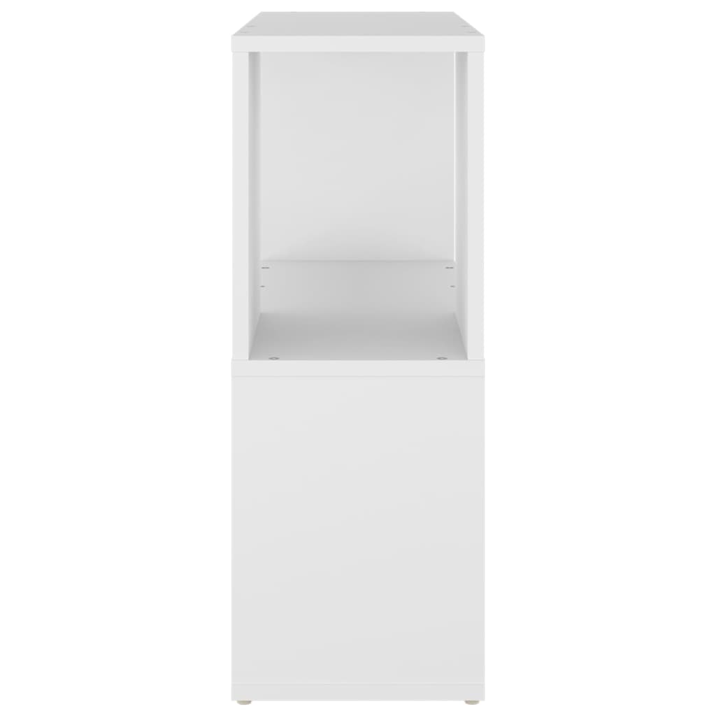 vidaXL Book Cabinet White 23.6"x9.4"x24.8" Engineered Wood