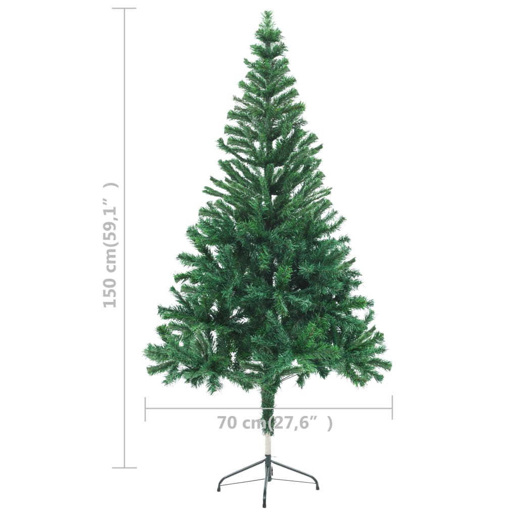 vidaXL Artificial Christmas Tree with Stand 59.1" 380 Branches