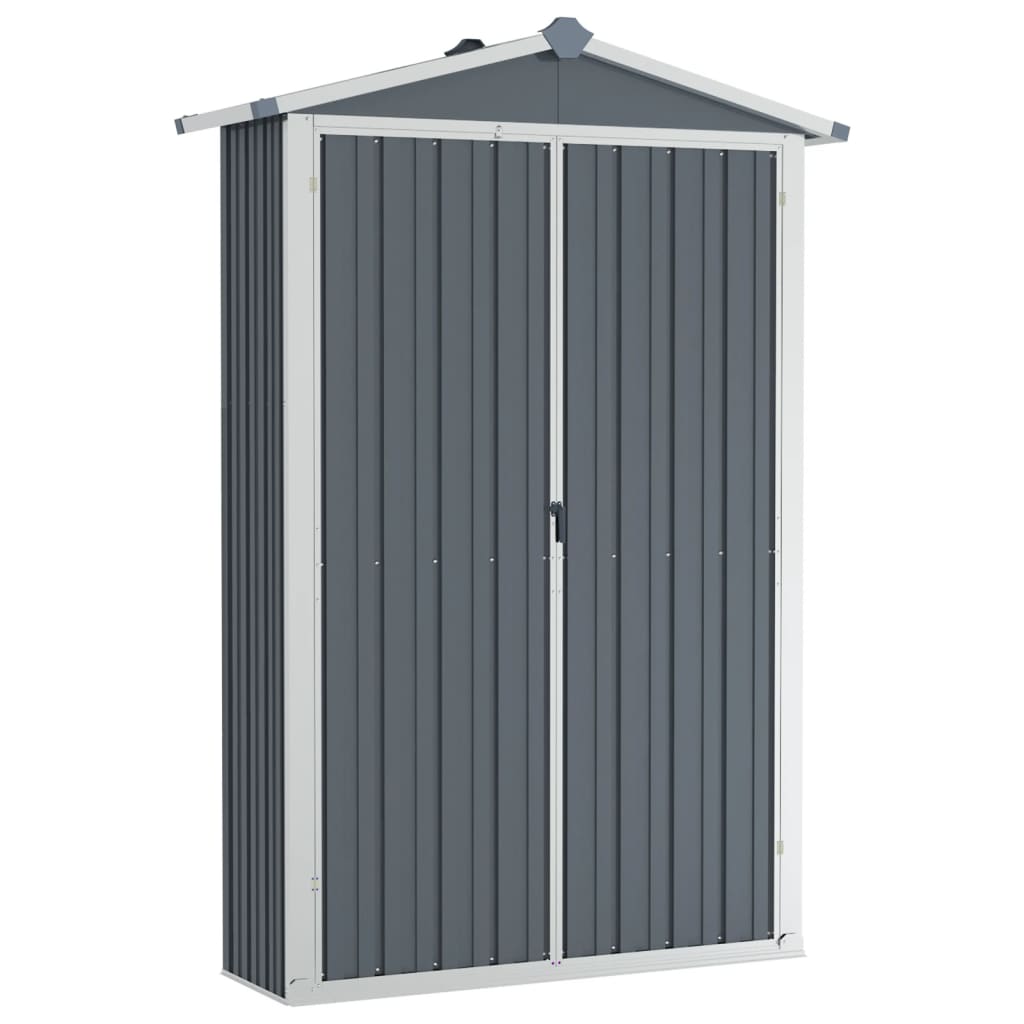 vidaXL Garden Shed Gray 45.7"x17.7"x68.9" Galvanized Steel