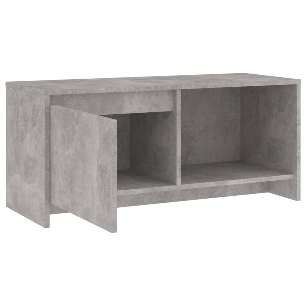 vidaXL TV Stand Concrete Gray 35.4"x13.8"x15.7" Engineered Wood
