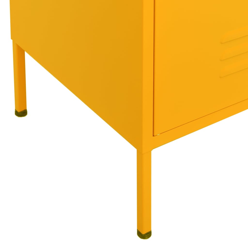 vidaXL Storage Cabinet Mustard Yellow 31.5"x13.8"x40" Steel