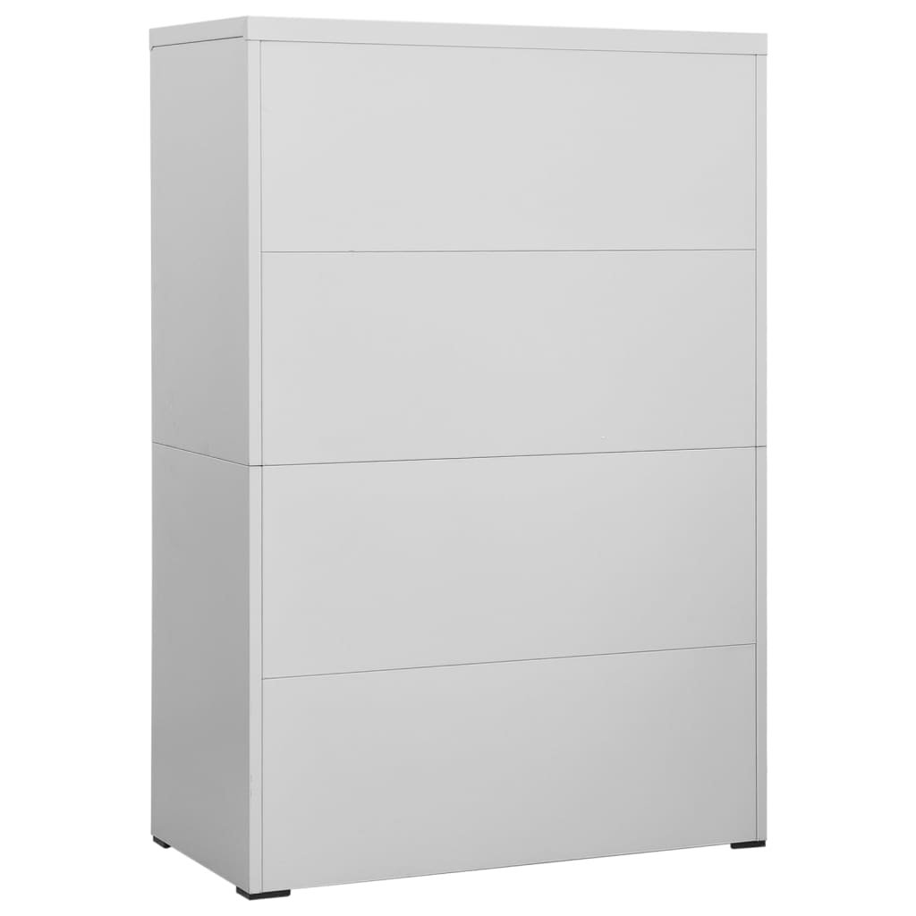 vidaXL Filing Cabinet Light Gray 35.4"x18.1"x52.8" Steel