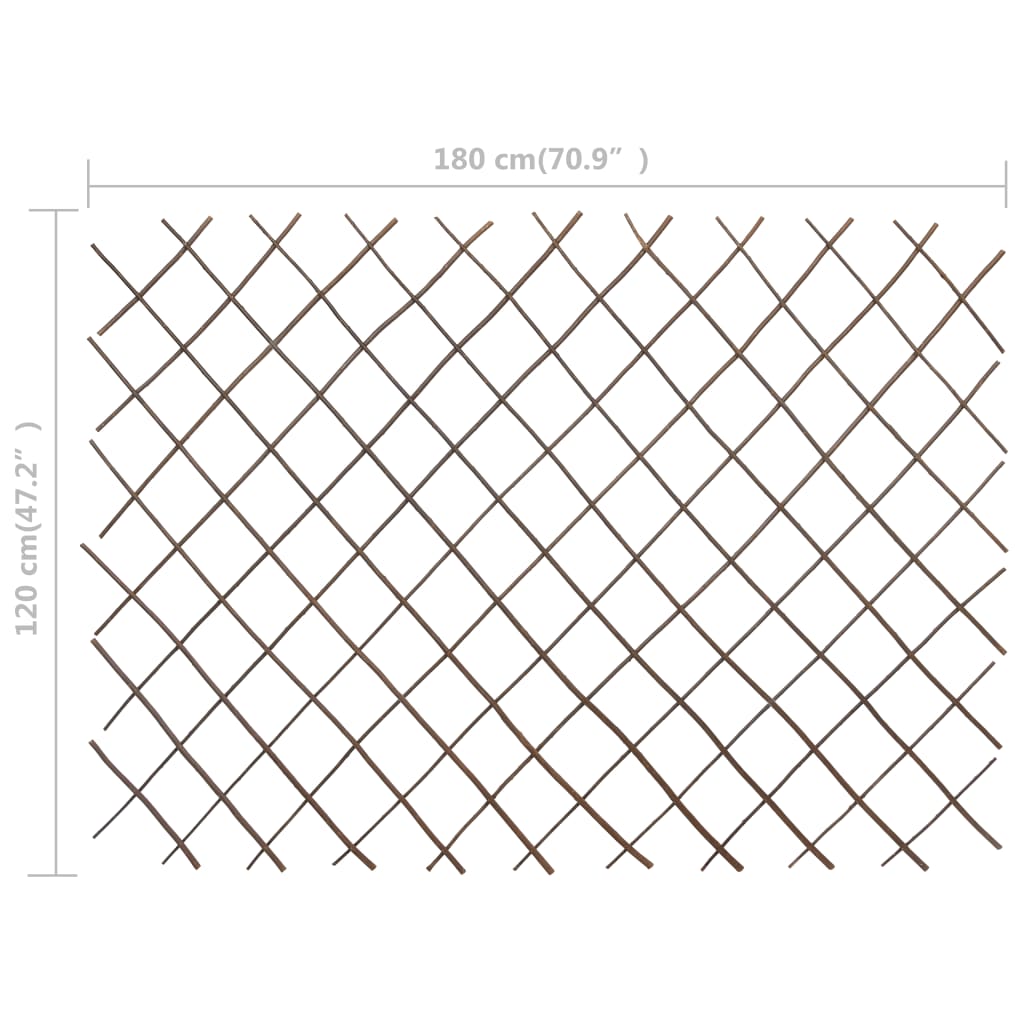 vidaXL Willow Trellis Fences 5 pcs 70.9"x47.2"