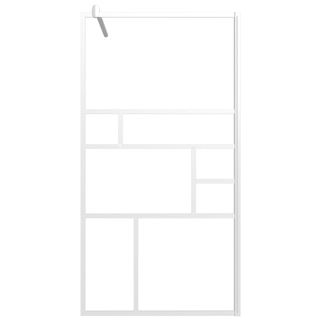 vidaXL Walk-in Shower Wall 39.4"x76.8" ESG Glass White