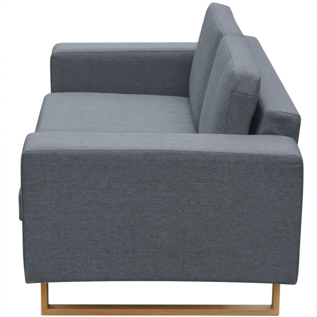 vidaXL 2-Seater Sofa Fabric Light Gray