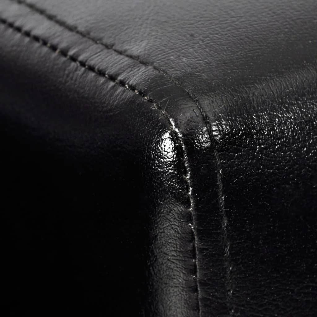 vidaXL Cube Armchair Black Faux Leather