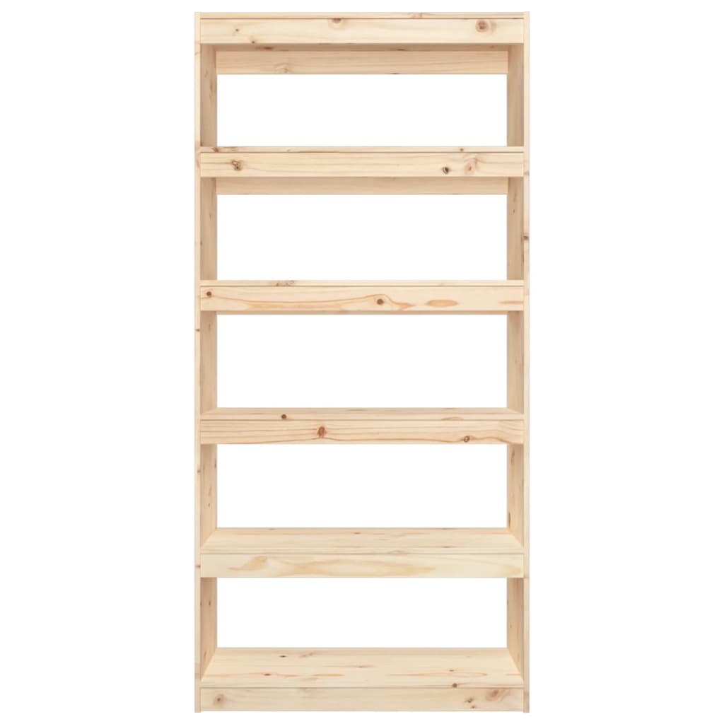 vidaXL Book Cabinet/Room Divider 31.5"x11.8"x65.9" Solid Wood Pine