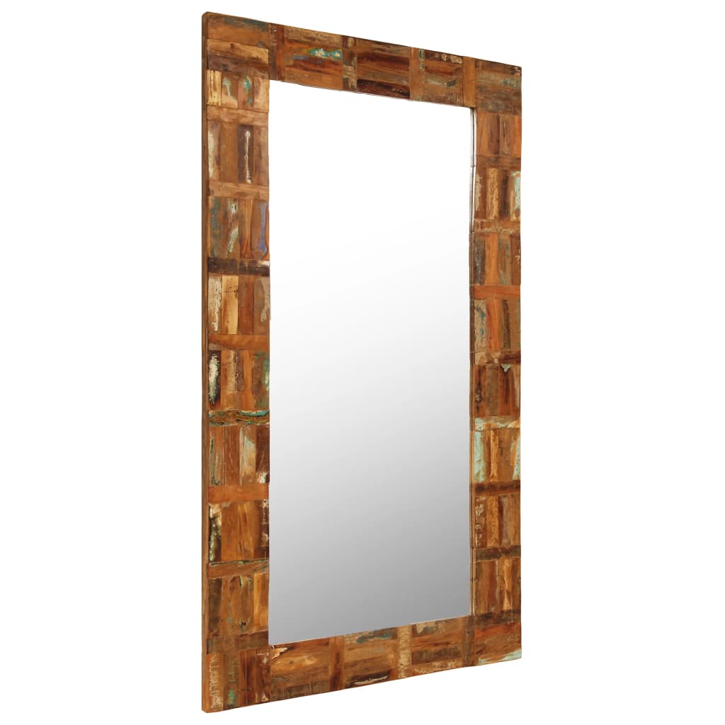 vidaXL Wall Mirror Solid Reclaimed Wood 23.6"x47.2"