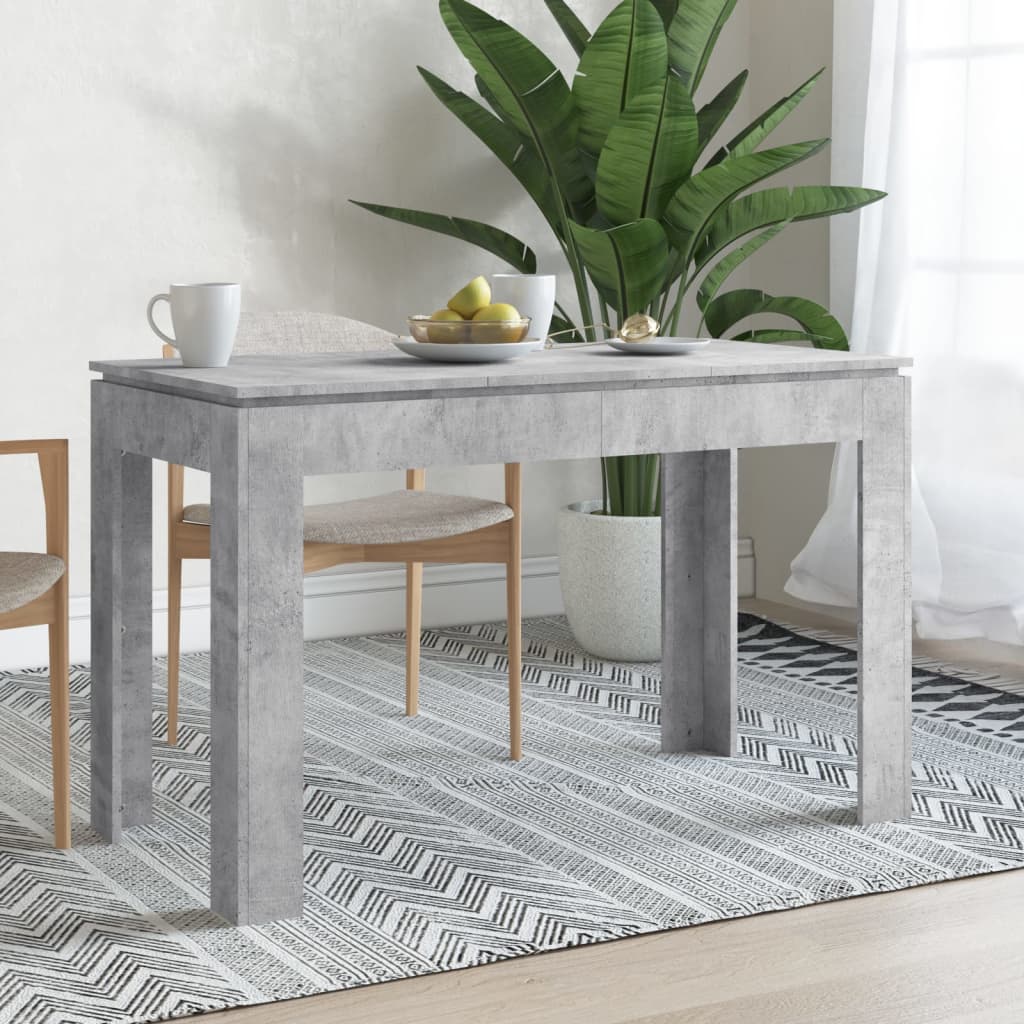 vidaXL Dining Table Concrete Gray 47.2"x23.6"x29.9" Chipboard