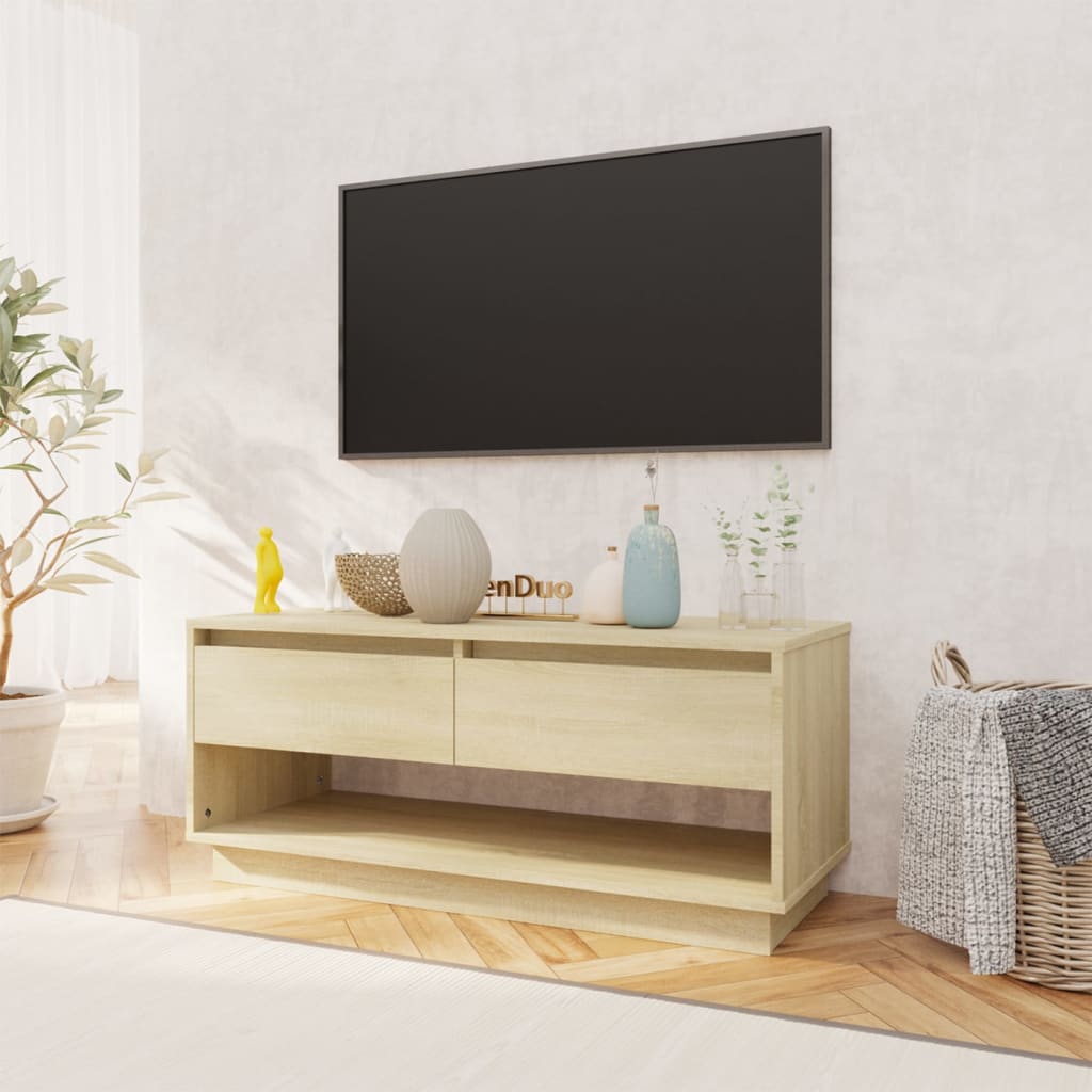 vidaXL TV Cabinet Sonoma Oak 40.2"x16.1"x17.3" Chipboard