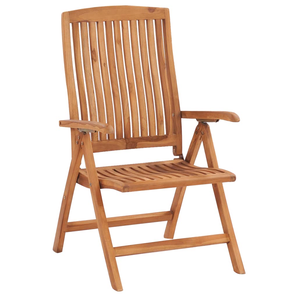 vidaXL Reclining Patio Chairs 4 pcs Solid Teak Wood