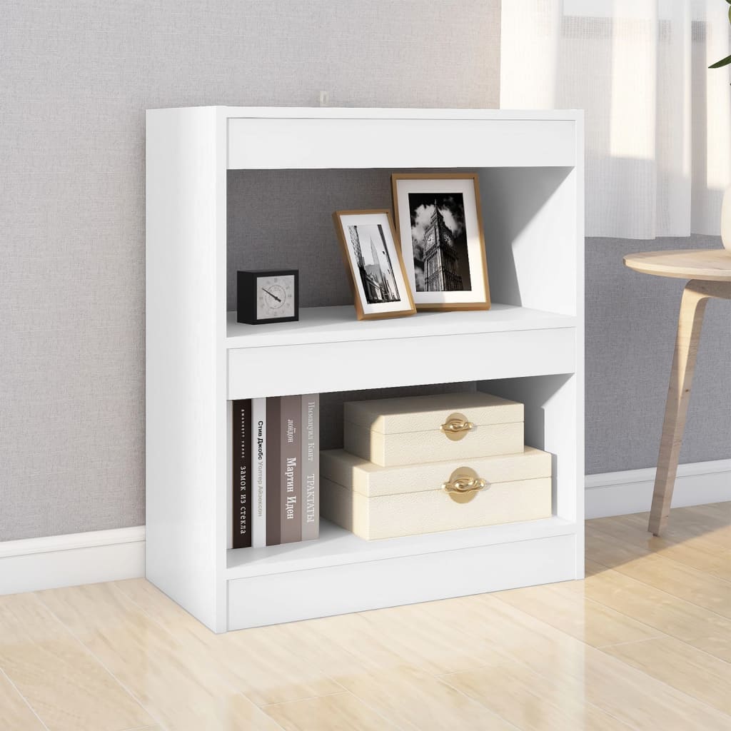 vidaXL Book Cabinet/Room Divider White 23.6"x11.8"x28.3"