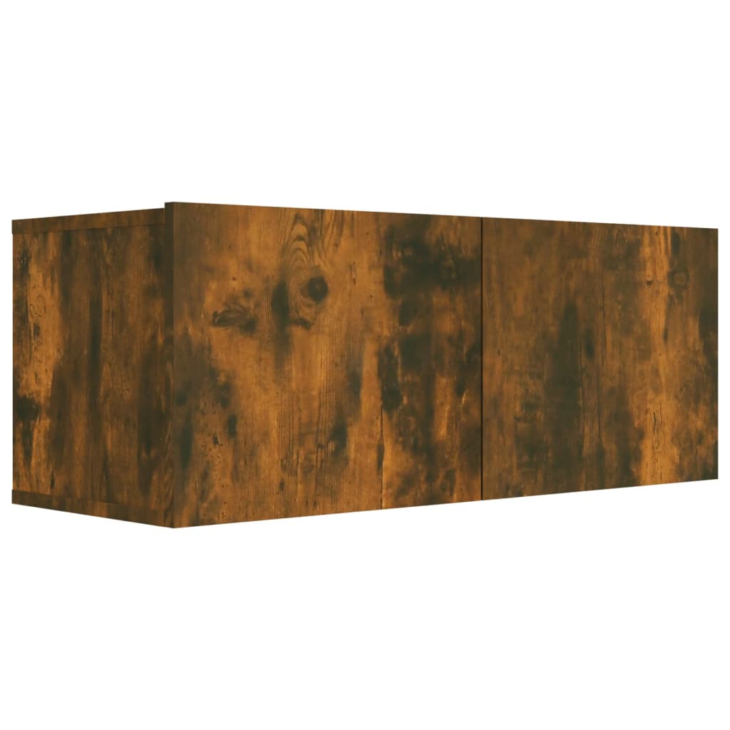 vidaXL TV Cabinet Smoked Oak 31.5"x11.8"x11.8" Engineered Wood