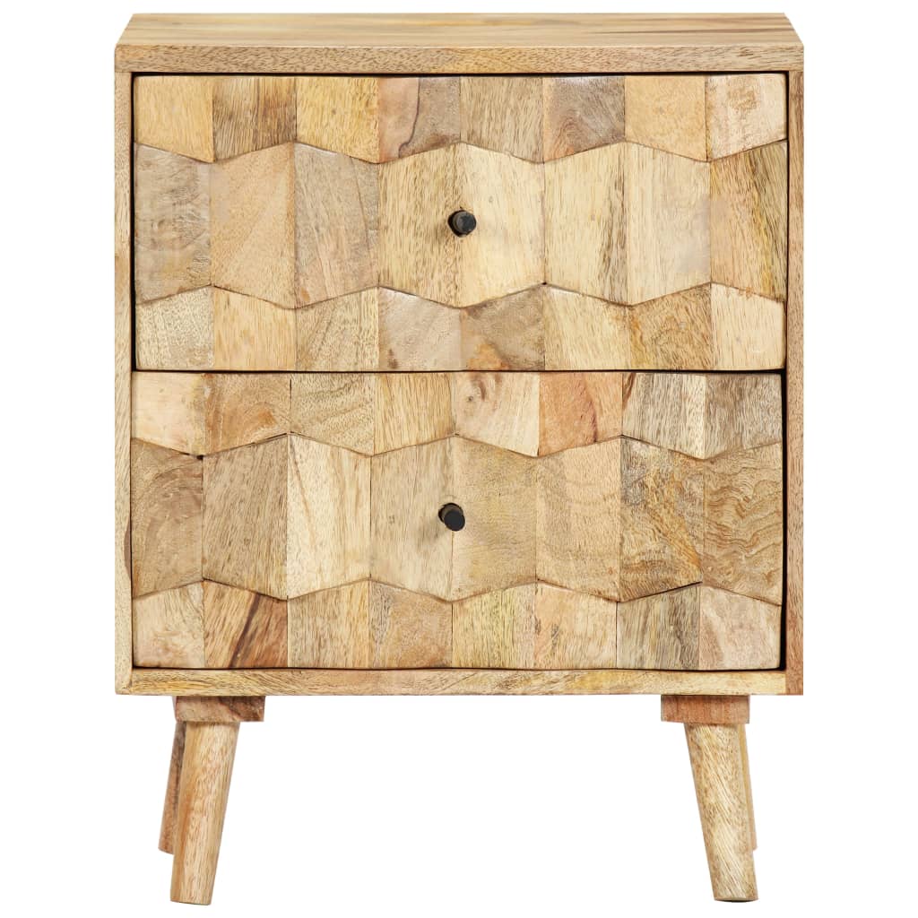 vidaXL Bedside Cabinet 15.7"x11.8"x19.6" Solid Mango Wood