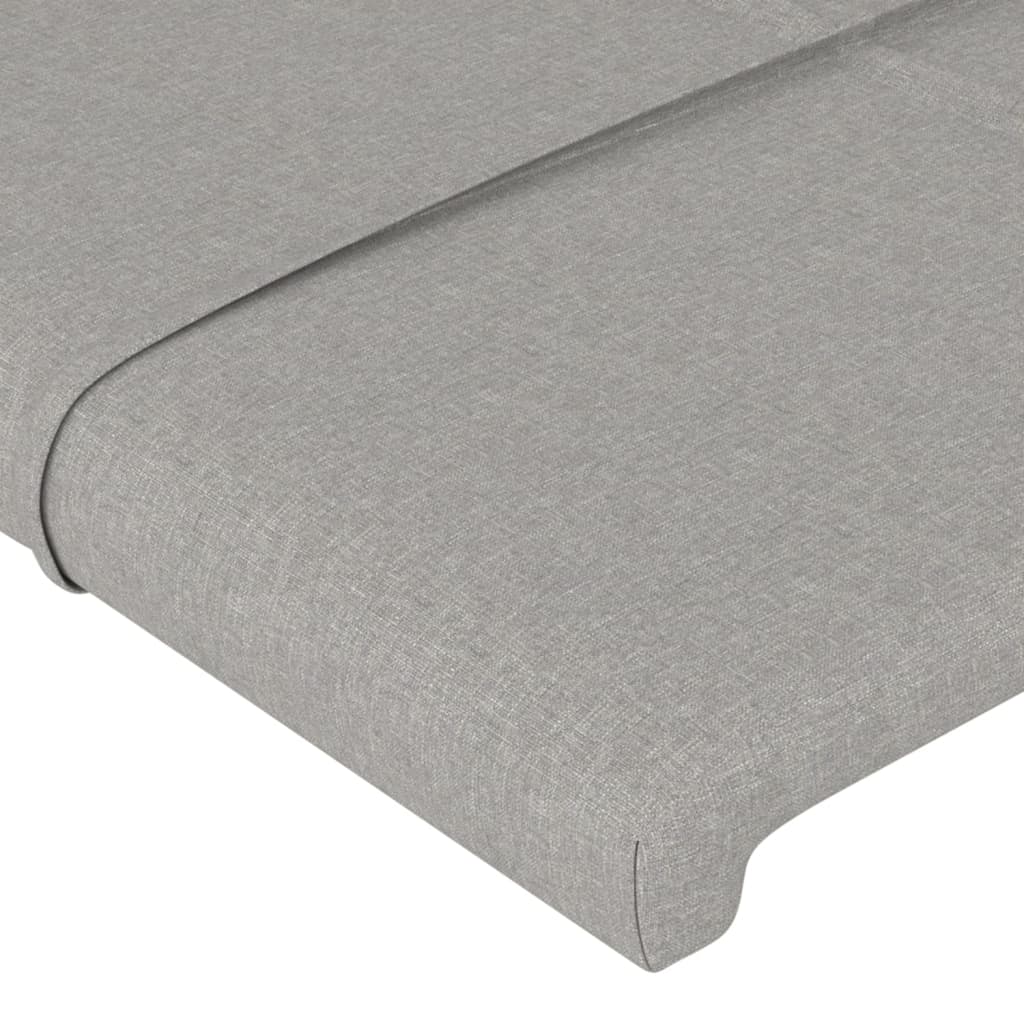 vidaXL Headboard with Ears Light Gray 57.9"x6.3"x30.7"/34.6" Fabric