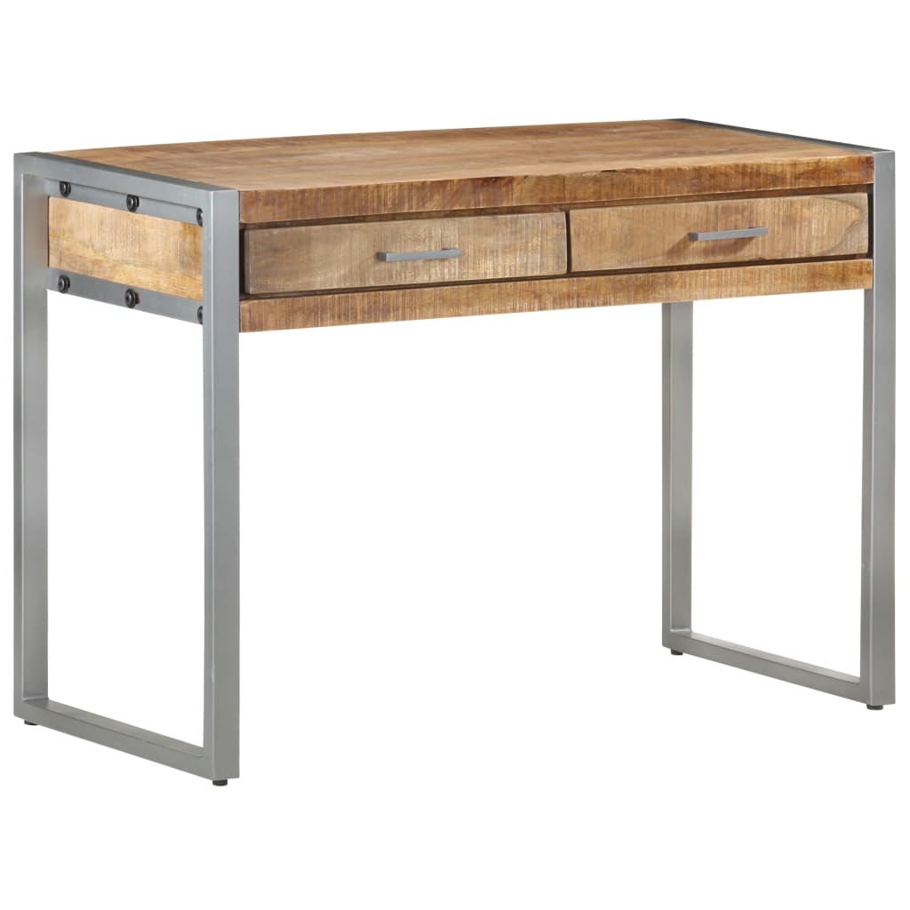vidaXL Desk 42.5"x19.7"x29.5" Rough Mango Wood