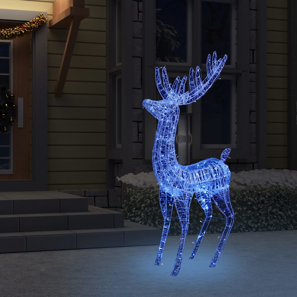 vidaXL XXL Acrylic Christmas Reindeer 250 LED 6 ft Blue