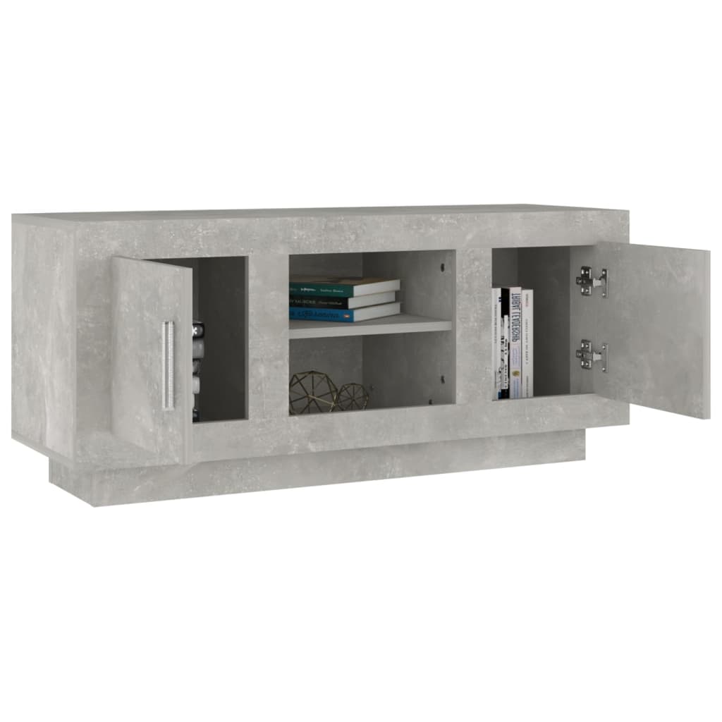 vidaXL TV Cabinet Concrete Gray 40.2"x13.8"x17.7" Engineered Wood