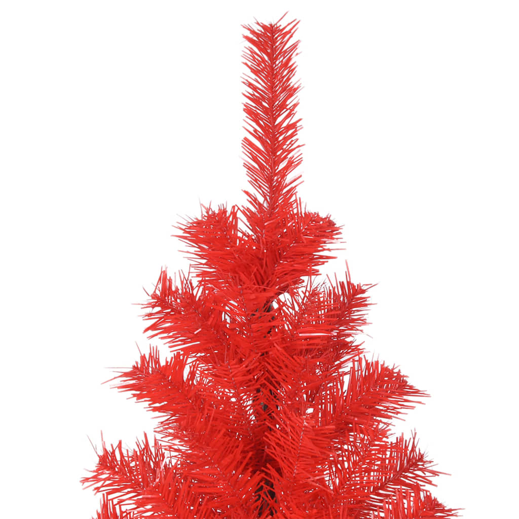 vidaXL Artificial Christmas Tree with Stand Red 6 ft PVC