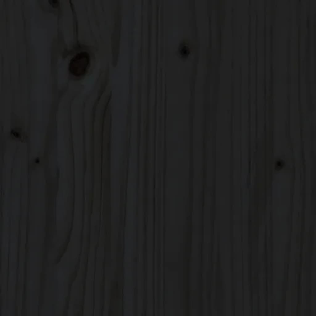 vidaXL Sideboard Black 15"x13.8"x31.5" Solid Wood Pine