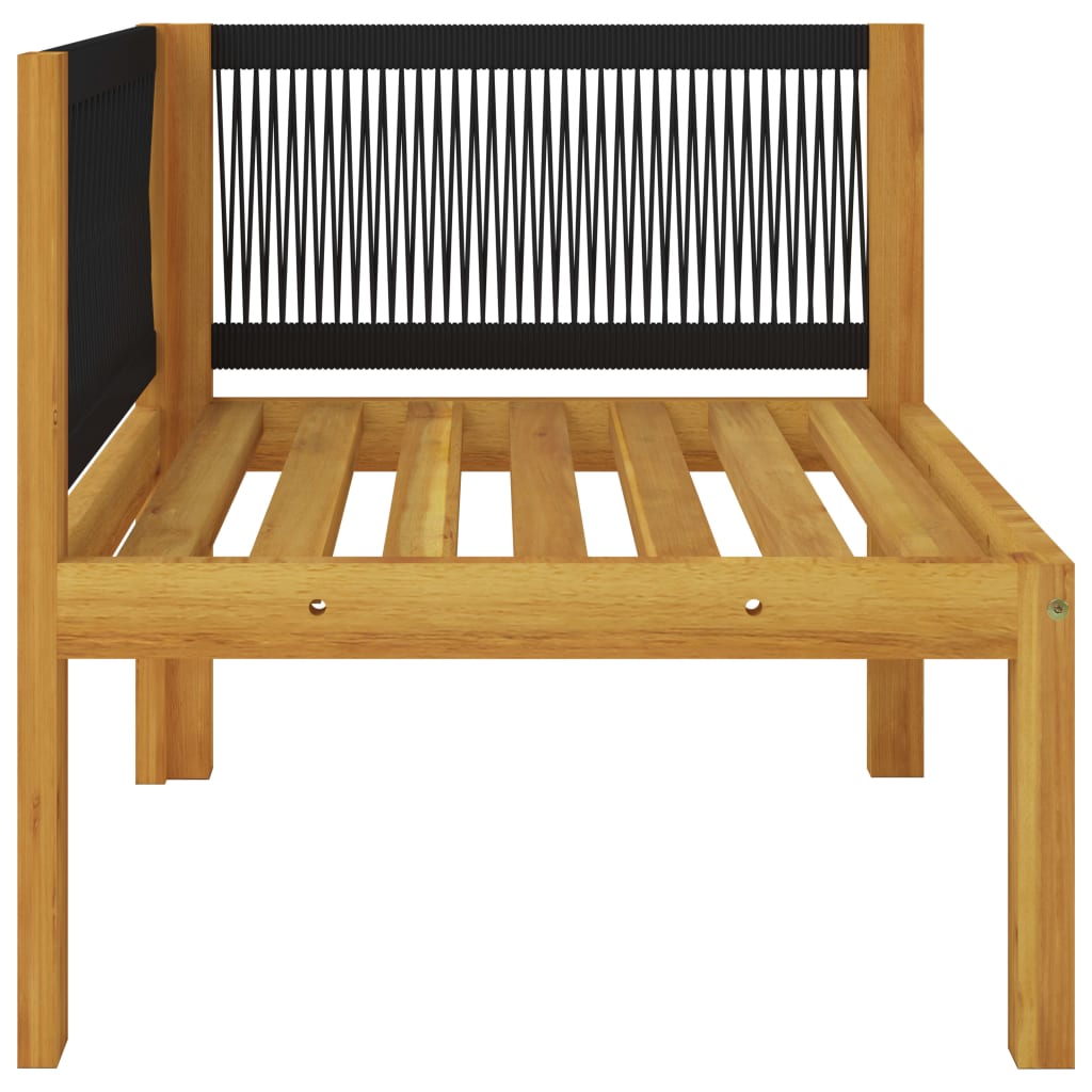 vidaXL 2-seater Patio Bench with Cushions Solid Acacia Wood