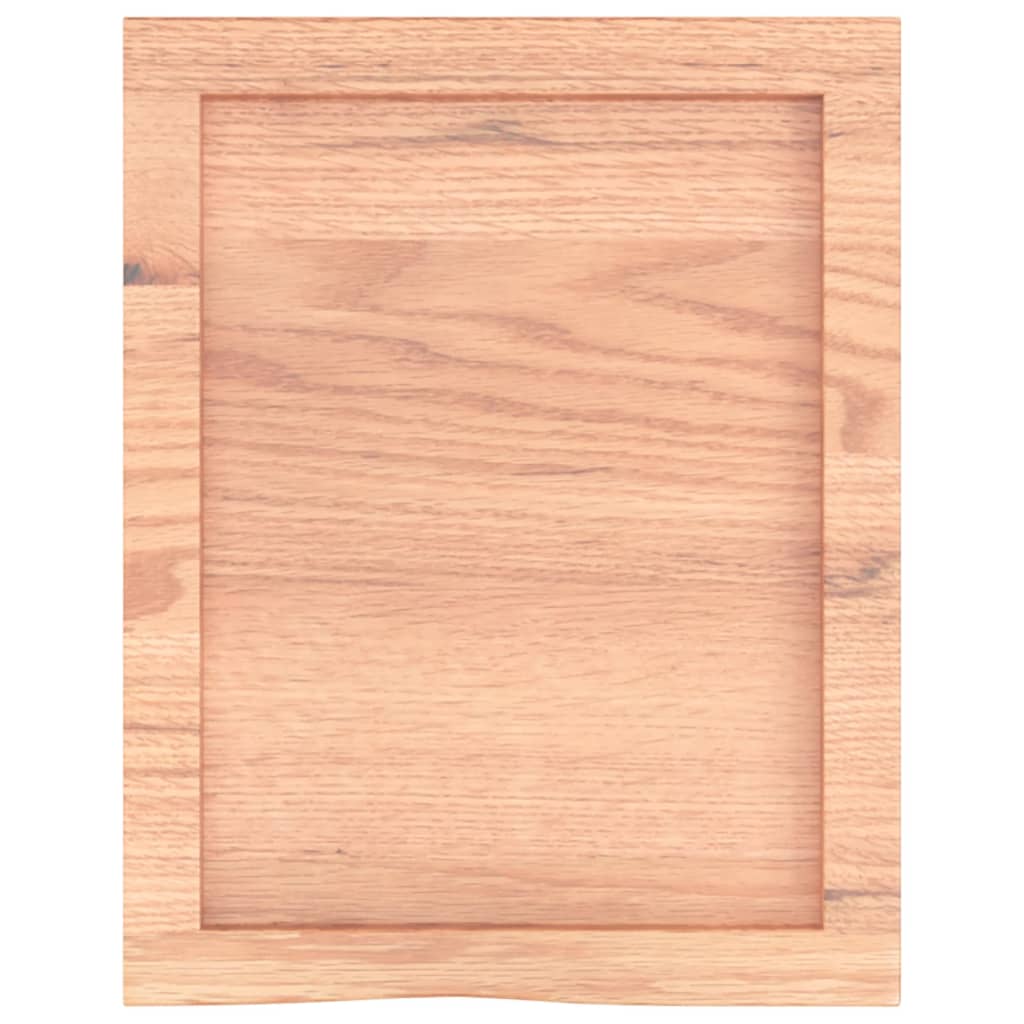 vidaXL Bathroom Countertop Light Brown 15.7"x19.7"x(0.8"-1.6") Treated Solid Wood