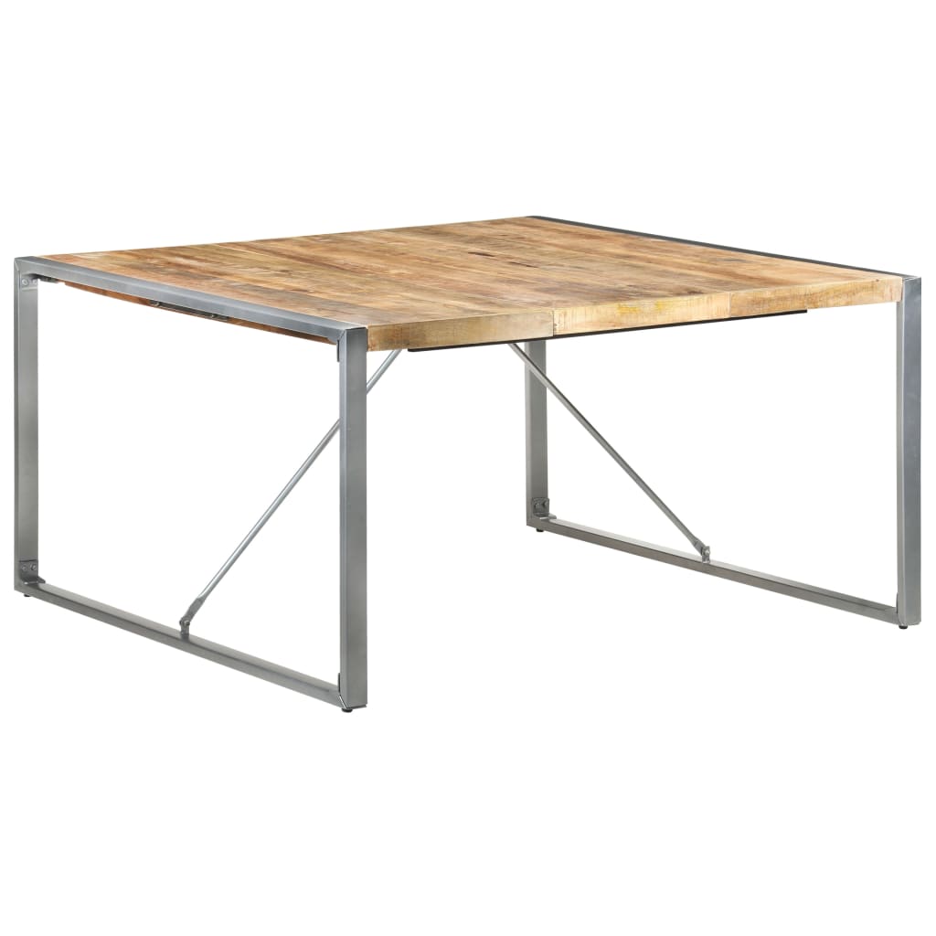 vidaXL Dining Table 55.1"x55.1"x29.5" Rough Mango Wood