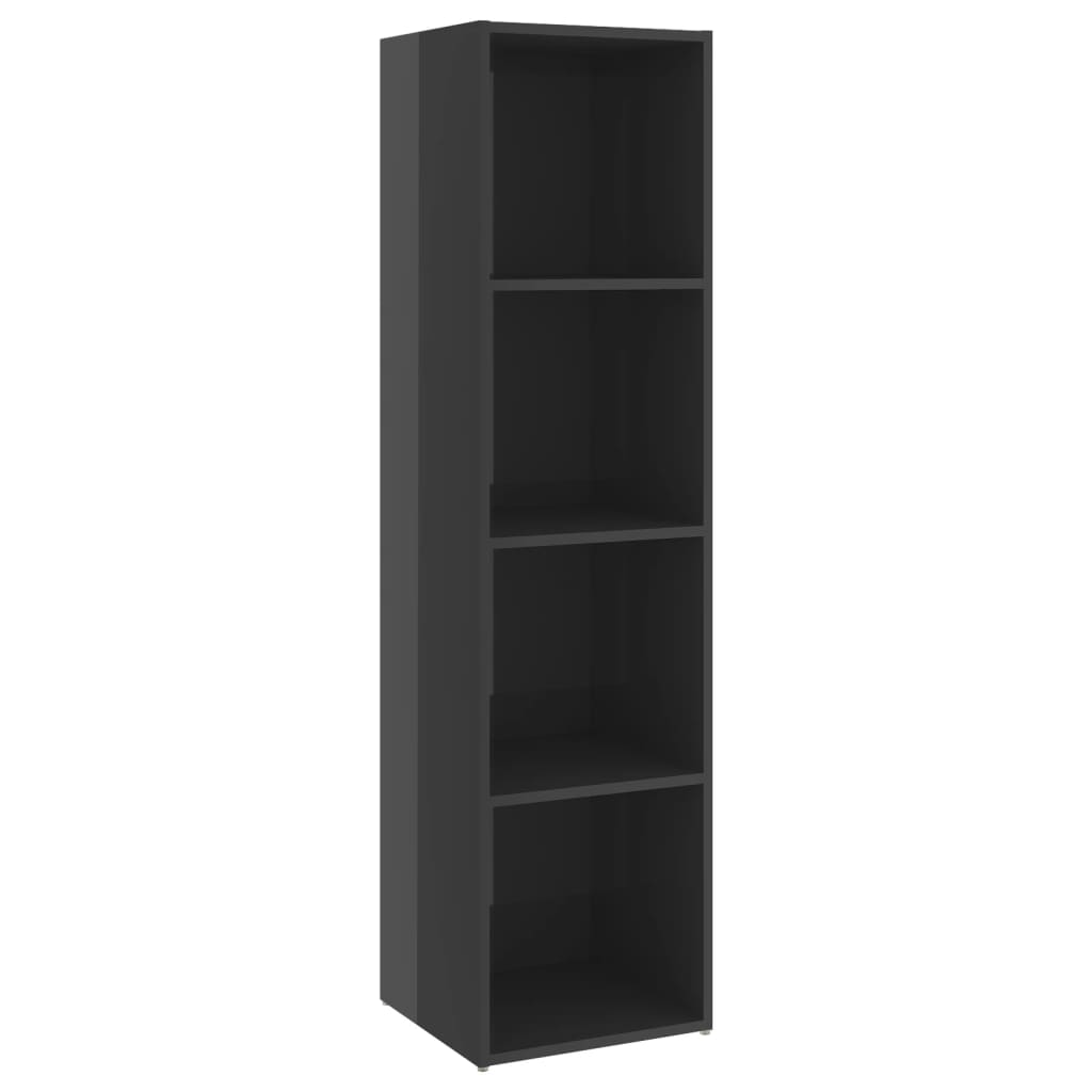 vidaXL TV Cabinet High Gloss Gray 56.1"x13.8"x14.4" Engineered Wood