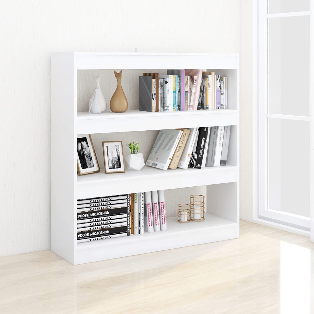 vidaXL Book Cabinet/Room Divider White 39.4"x11.8"x40.6"