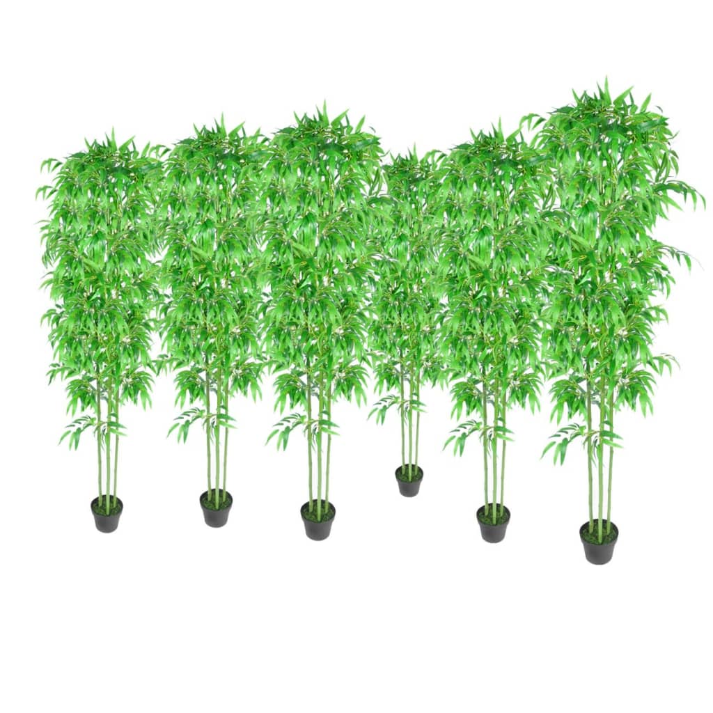 Bamboo Artificial Plants Home Decor Set of 6