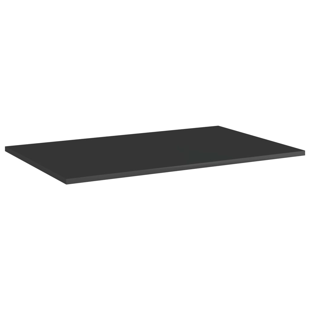 vidaXL Bookshelf Boards 4 pcs High Gloss Black 31.5"x19.7"x0.6" Engineered Wood