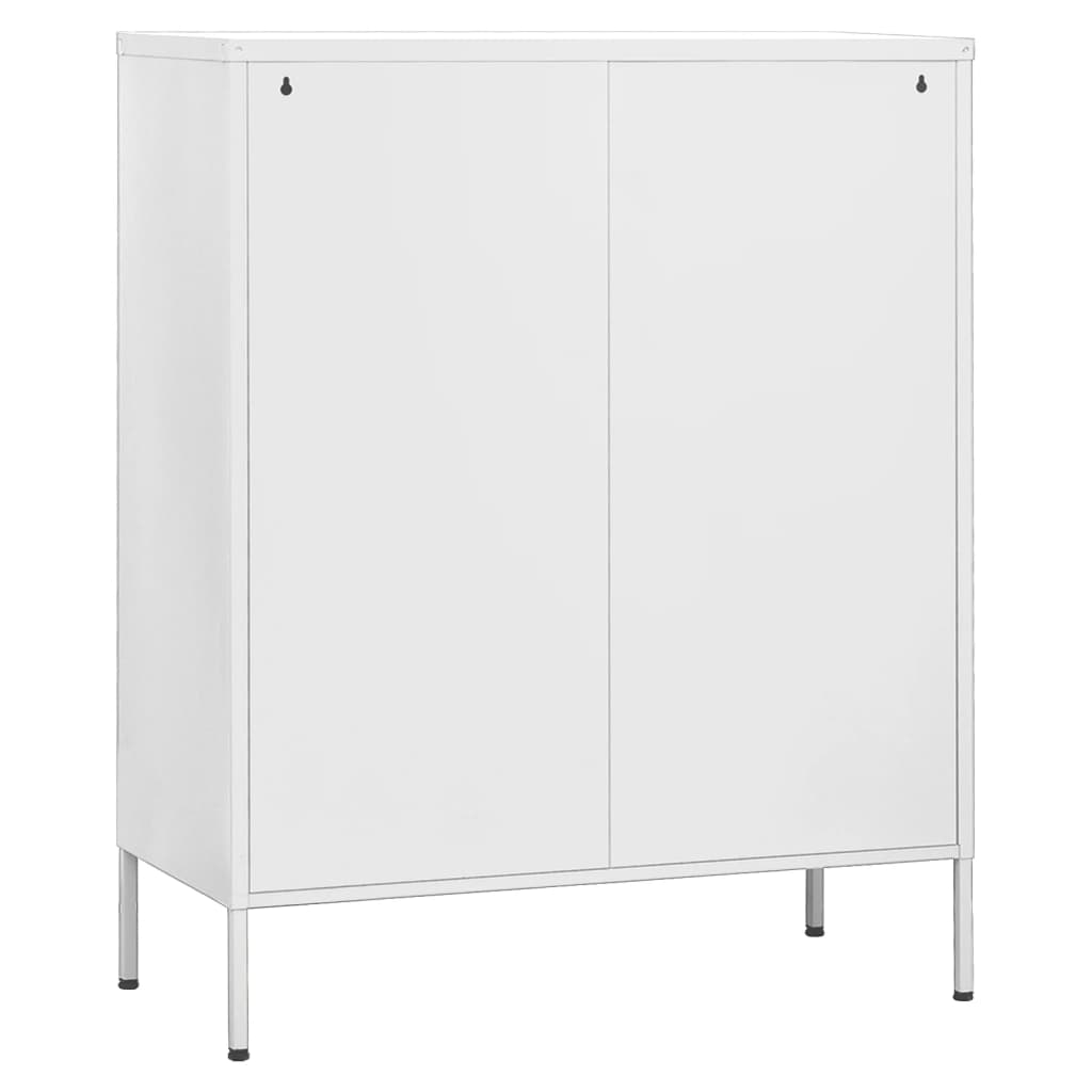 vidaXL Storage Cabinet White 31.5"x13.8"x40" Steel